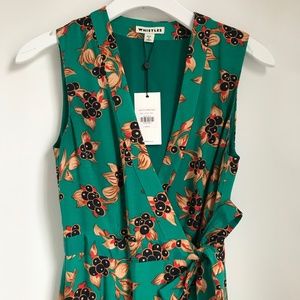 whistles capri print wrap dress